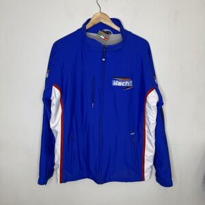 Mir Race line Mach 1 Blue White Red Full Zip Long Sleeve Jacket Men's Large